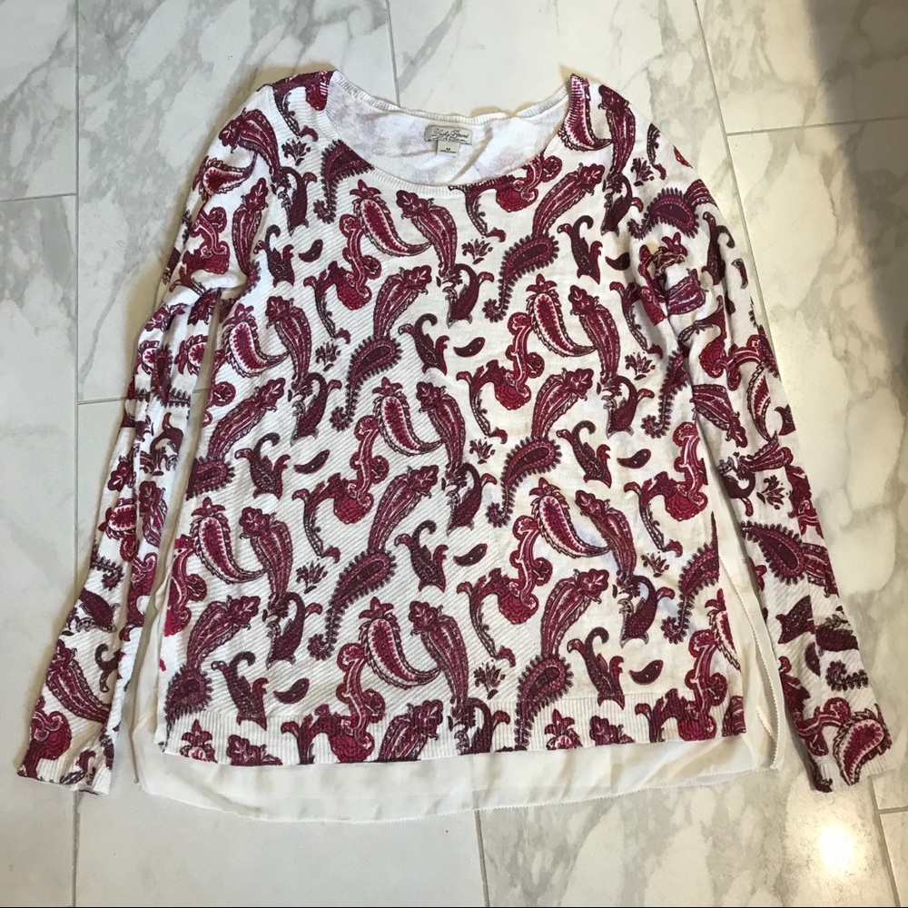 Lucky Brand Paisley Long Sleeve